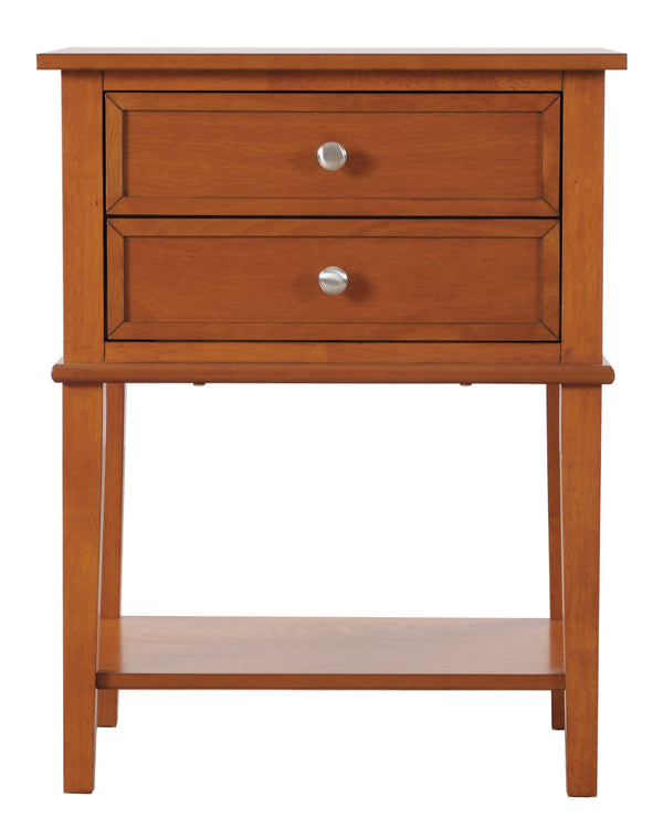 English Elm Stylish Oak Nightstand with 28"H x 18"W x 14"D Durable Particle Board Build and Warm Wood Finish Appeal Oak 15.16 L x 17.52 W x 24.02 H B078112092
