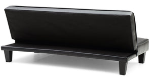 English Elm Alan Adjustable G110-S Sofa Bed with Button Tufted Headboard, PU Upholstery, Height 41"-53" Black 39 L x 67 W x 7 H B078107958