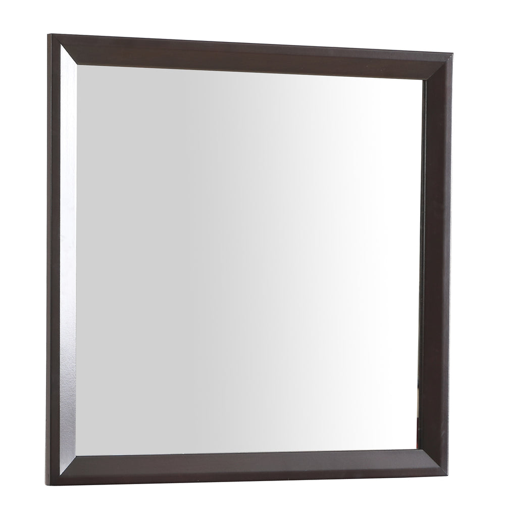 English Elm Primo G1300-M Mirror Espresso Finish 36"x36" — Durable Wood Veneer Frame, Low Distortion Glass Elegance B078107966