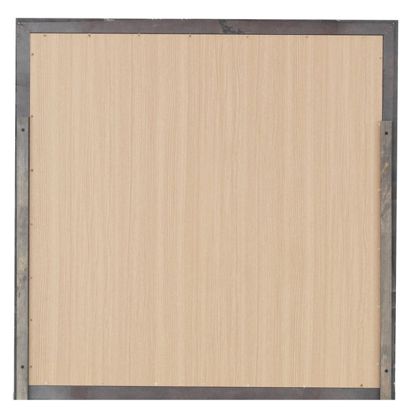 English Elm Primo Silver Champagne Wall Mirror 36"x36" Low-Distortion Glass, Wood Veneer Frame for Modern Décor Champagne 38.5 L x 39.5 W x 3.5 H B078112157
