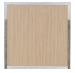 English Elm Primo Silver Champagne Wall Mirror 36"x36" Low-Distortion Glass, Wood Veneer Frame for Modern Décor White 38.5 L x 39.5 W x 3.5 H B078112163