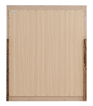 English Elm Magnolia Two-Tone G1400-M Mirror Gray/Brown – Rustic Wood Grain Frame, Low-Distortion Glass, Durable Finish B078107997