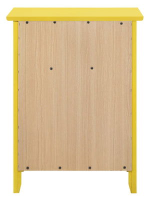 English Elm Vibrant Yellow Nightstand with Drawer 25"H x19"W x15"D — Bright Ready-to-Use Accent for Small Spaces B078108005