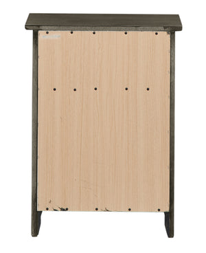 English Elm Chic Transitional Gray Nightstand with Drawer & Door, 25"H x19"W x15"D Sturdy Particleboard Finish B078108031