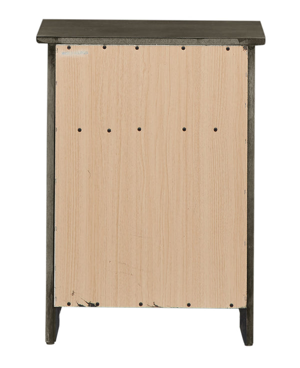 English Elm Chic Transitional Gray Nightstand with Drawer & Door, 25"H x19"W x15"D Sturdy Particleboard Finish B078108031