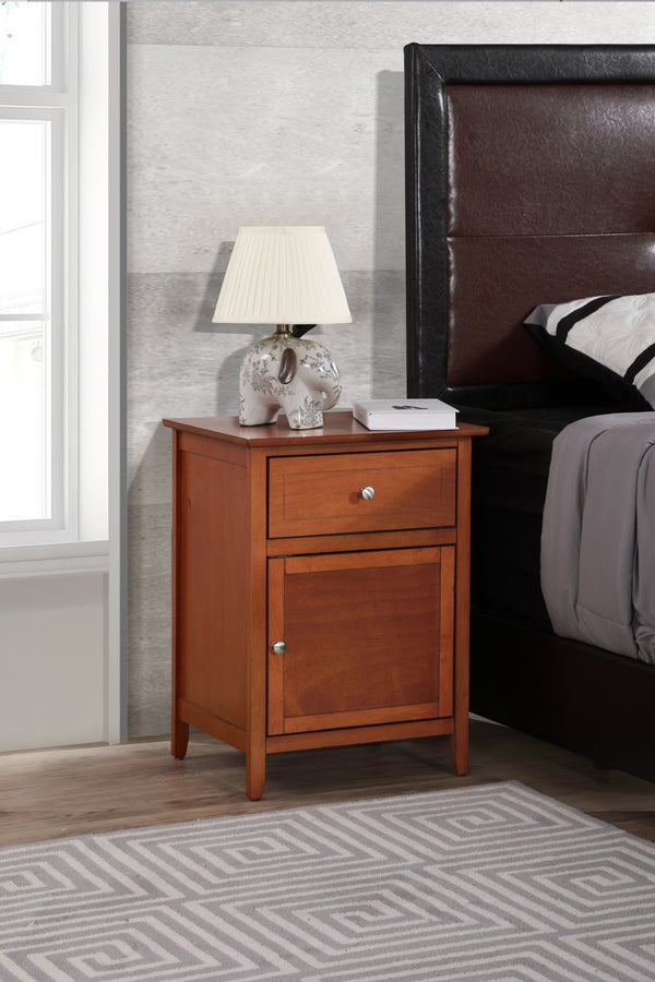 English Elm Charming Transitional Nightstand with Three Spacious Drawers, Durable Particleboard, Versatile Accent Piece Oak 28 L x 22 W x 18 H B078112167
