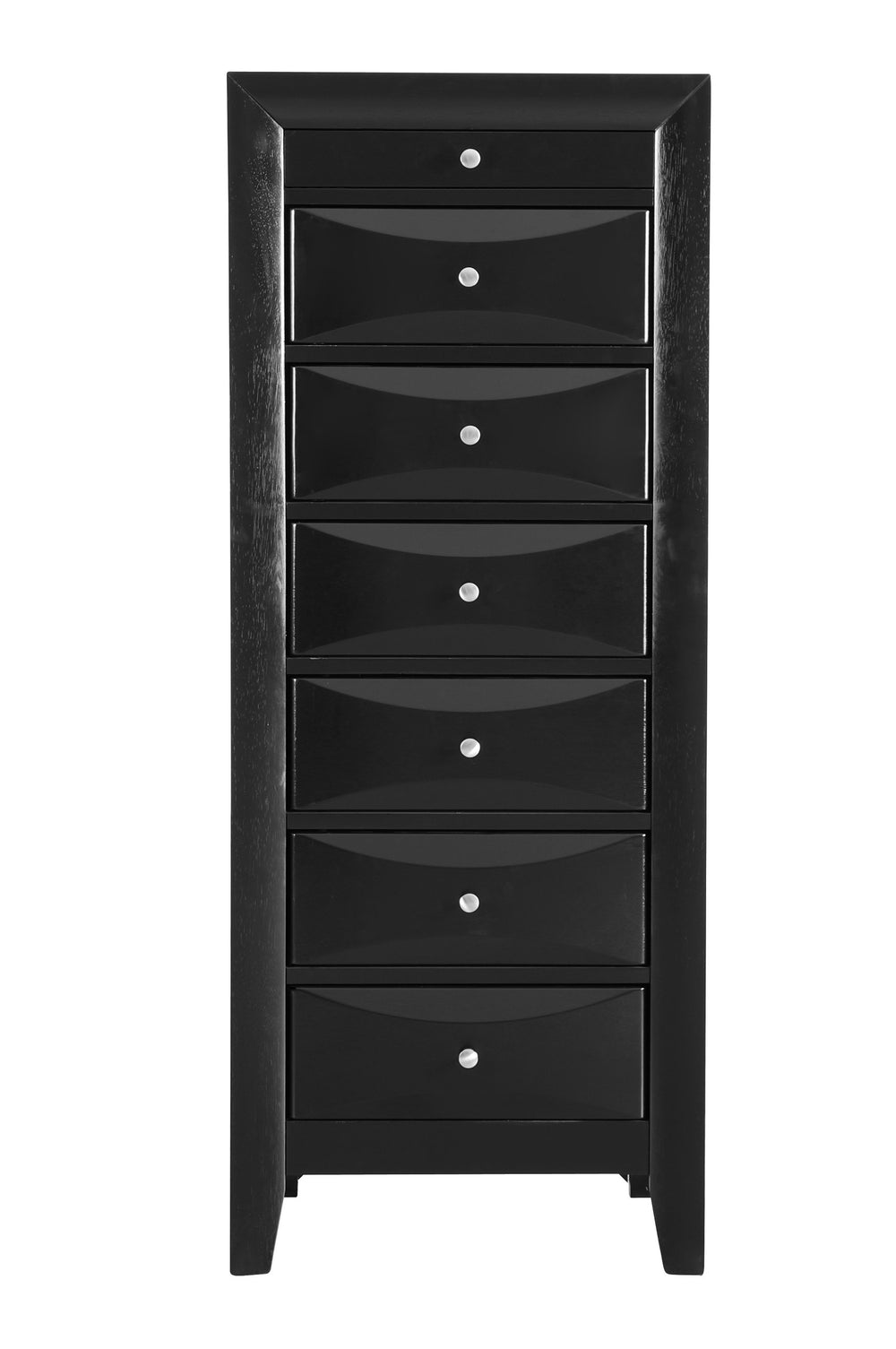 English Elm Glory Marilla G1500-LC 7-Drawer Lingerie Chest Black - Dovetailed Drawers, Real Wood Veneer Finish B078112177