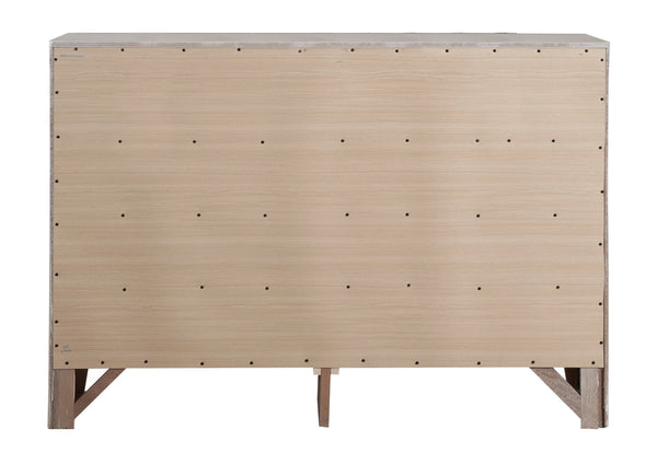 English Elm Marilla Modern G1503-D Dresser with Beveled Molded Resin Fronts, Dovetailed Drawers, Fully Assembled Champagne 43 L x 61 W x 19 H B078108035