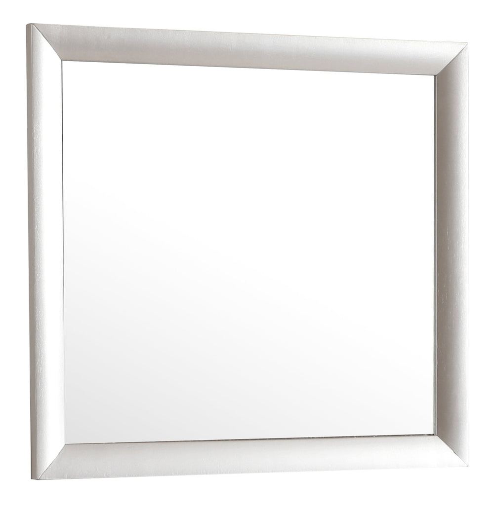 English Elm Contemporary Silver Metallic Wall Mirror 39"H x 35"W — Sleek Lightweight Frame, Brightens Rooms Elegantly Champagne 40 L x 36 W x 2 H B078108036