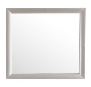 English Elm Contemporary Silver Metallic Wall Mirror 39"H x 35"W — Sleek Lightweight Frame, Brightens Rooms Elegantly Champagne 40 L x 36 W x 2 H B078108036