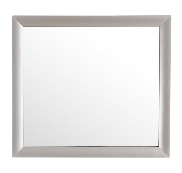 English Elm Contemporary Silver Metallic Wall Mirror 39"H x 35"W — Sleek Lightweight Frame, Brightens Rooms Elegantly Champagne 40 L x 36 W x 2 H B078108036