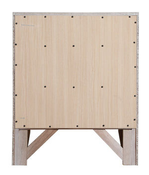 English Elm Elegant Silver Nightstand with 3 Spacious Drawers, Curved Fronts, No Assembly, Compact Stylish Accent Piece Champagne 32 L x 25 W x 19 H B078118240