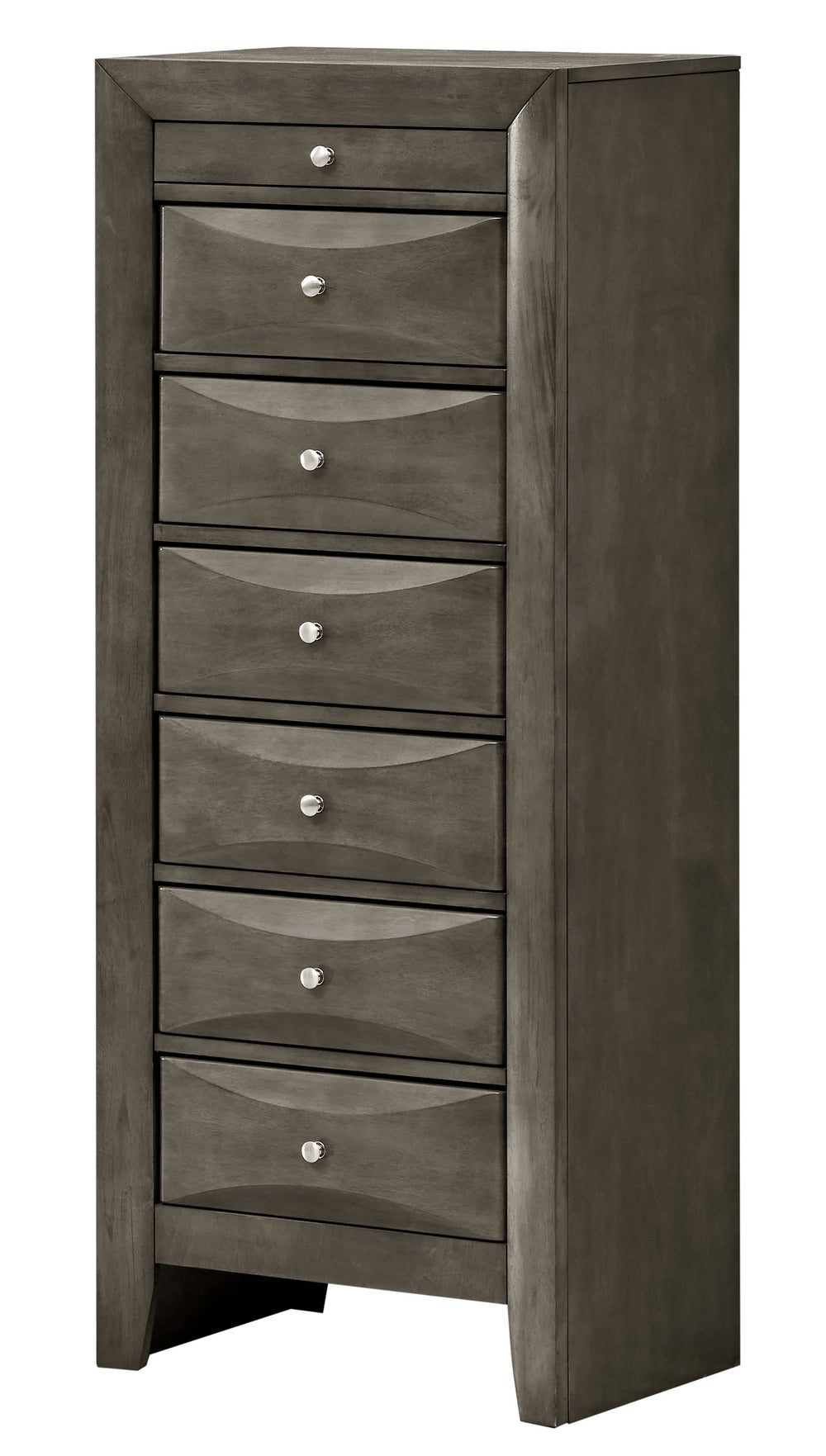 English Elm Marilla G1505-LC Lingerie Chest Gray — 7-Drawer Felt-Lined Top, Dovetail Drawers, Solid Veneer Craftsmanship B078107815