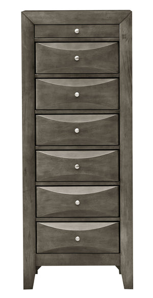English Elm Marilla G1505-LC Lingerie Chest Gray — 7-Drawer Felt-Lined Top, Dovetail Drawers, Solid Veneer Craftsmanship B078107815