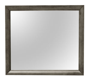 English Elm Contemporary Silver Metallic Wall Mirror 39"H x 35"W — Sleek Lightweight Frame, Brightens Rooms Elegantly Gray 40 L x 36 W x 2 H B078108039
