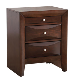 English Elm Marilla Cappuccino Nightstand with Dovetailed Drawers & Real Wood Veneer, Molded Beveled Fronts B078118249
