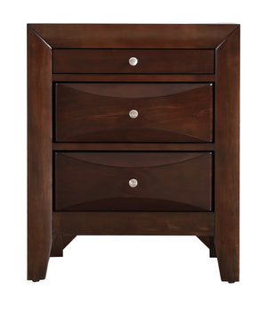 English Elm Marilla Cappuccino Nightstand with Dovetailed Drawers & Real Wood Veneer, Molded Beveled Fronts B078118249