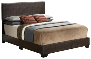 English Elm Cappuccino Full Bed with PU Finish, 47"H x 57"W x 81"D — Durable Casual Design, Easy Assembly, Cozy Style B078108062