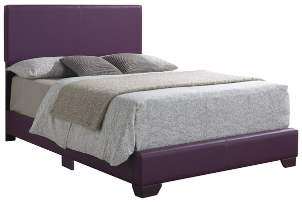 English Elm Inviting Purple Full Bed with Sturdy PU Frame, 47"H x 57"W x 81"D, Vibrant Casual Style, Easy Assembly B078108070