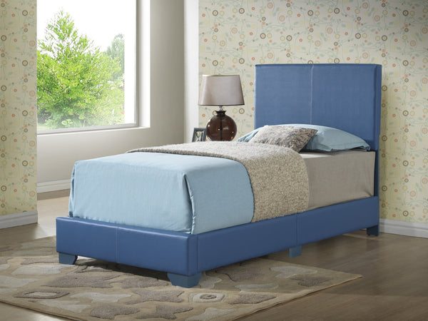 English Elm Charming Velvet Twin Bed with Hidden Storage Drawers, Casual Solid Frame, Easy Assembly Comfort Blue 4 L x 33 W x 44 H B078108073