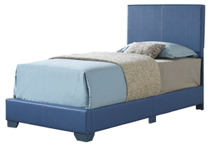 English Elm Charming Velvet Twin Bed with Hidden Storage Drawers, Casual Solid Frame, Easy Assembly Comfort Blue 4 L x 33 W x 44 H B078108073