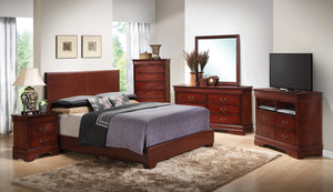 English Elm Aaron G1800-TB-UP Twin Bed with Durable Cappuccino PU Upholstery, Low-Profile Design, Ships Fast Light Brown 4 L x 33 W x 65 H B078108080