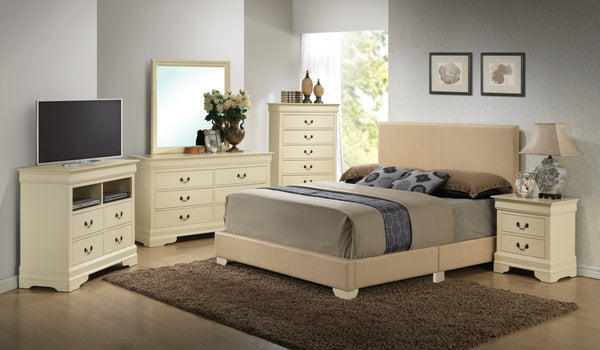 English Elm Charming Velvet Twin Bed with Hidden Storage Drawers, Casual Solid Frame, Easy Assembly Comfort Beige 4 L x 33 W x 60 H B078108082
