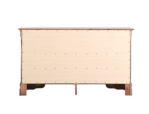 English Elm LouisPhillipe Elegant Traditional Dresser with Carved Bases, English Dovetail Drawers & Tarnish-Resistant Hardware Cherry 37 L x 59 W x 18 H B078108119