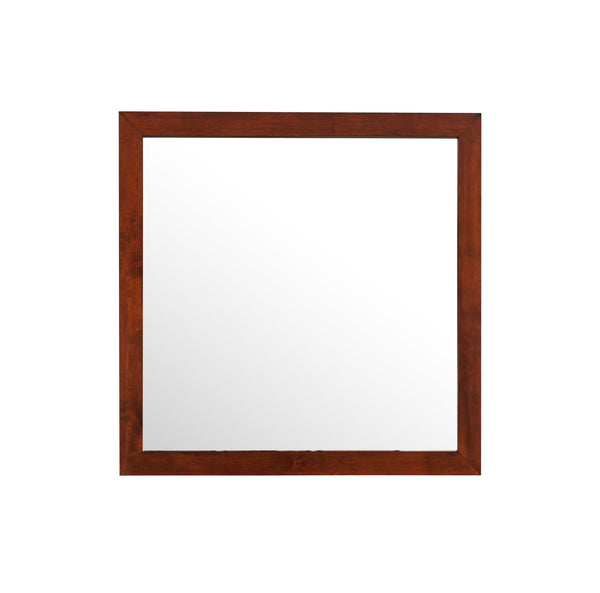 English Elm Burlington G2400-M Cherry Wall Mirror 41" x 41" Slim 1" Frame, Low-Distortion Glass, Warm Finish B078108122