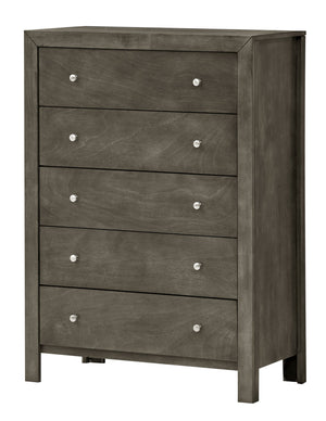 English Elm Elegant Transitional Storage Chest with Modern Finish, Durable Particleboard, No Assembly, 48"H x 34"W x 17"D Gray 37 L x 60 W x 19 H B078108126
