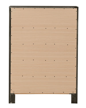 English Elm Elegant Transitional Storage Chest with Modern Finish, Durable Particleboard, No Assembly, 48"H x 34"W x 17"D Gray 37 L x 60 W x 19 H B078108126