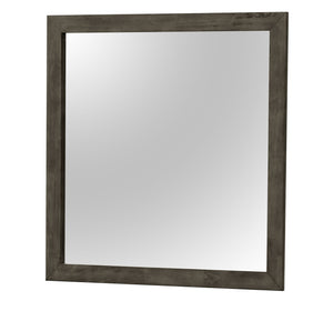English Elm Chic Gray Wall Mirror 41" x 41" — Transitional Sleek Frame, No Assembly, Particle Board, Versatile Decor Enhancer B078108128