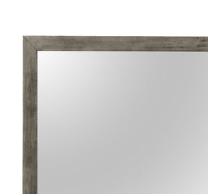 English Elm Chic Gray Wall Mirror 41" x 41" — Transitional Sleek Frame, No Assembly, Particle Board, Versatile Decor Enhancer B078108128