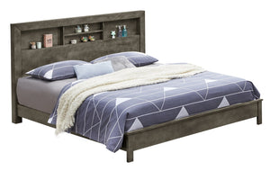 English Elm Transitional King-Sized Bed In Soft Gray - Timeless Design, Durable Construction, Easy Assembly! B078S00242-GIGA