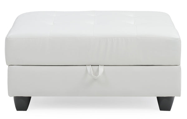 English Elm Stylish Contemporary Ottoman with Microfiber Upholstery, Durable 19"H x 38"W x 26"D Footrest & Seat White 37.8 L x 26.4 W x 15 H B078108152