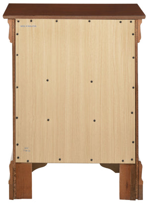 English Elm Elegant Solid-Style Nightstand with Warm Wood Finish, 3 Large Drawers, Sturdy Build, Ready-to-Use Cherry 33 L x 24 W x 19 H B078108153