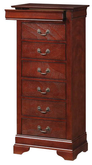 English Elm Elegant Cherry Traditional Lingerie Chest – 51"H x 22"W x 16"D Spacious Drawers, Durable Cherry Finish for Sophisticated Storage B078108156