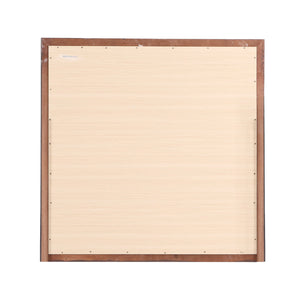 English Elm Louis Elegant 38-inch Vanity Mirror with Low-Distortion Glass and Warm Wood Veneer Frame for Décor Cherry 40 L x 39 W x 2 H B078108157