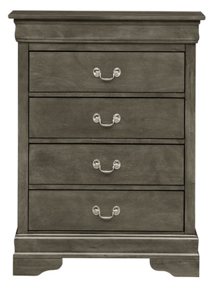English Elm Elegant Transitional Storage Chest with Modern Finish, Durable Particleboard, No Assembly, 48"H x 34"W x 17"D Gray 22 L x 37 W x 47 H B078108180
