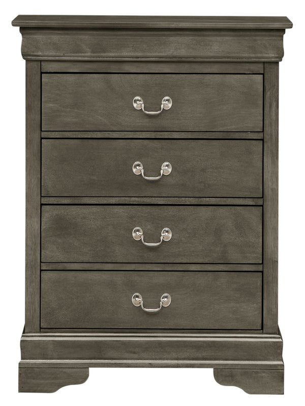 English Elm Elegant Transitional Storage Chest with Modern Finish, Durable Particleboard, No Assembly, 48"H x 34"W x 17"D Gray 22 L x 37 W x 47 H B078108180