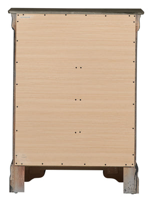 English Elm Elegant Transitional Storage Chest with Modern Finish, Durable Particleboard, No Assembly, 48"H x 34"W x 17"D Gray 22 L x 37 W x 47 H B078108180