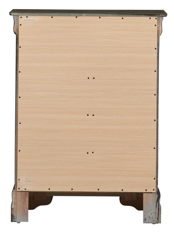 English Elm Elegant Transitional Storage Chest with Modern Finish, Durable Particleboard, No Assembly, 48"H x 34"W x 17"D Gray 22 L x 37 W x 47 H B078108180