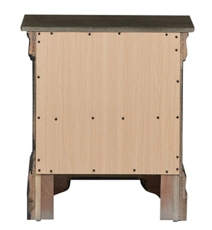 English Elm Charming transitional two-drawer nightstand with vibrant finish, compact 25"H x 22"W x 17"D storage solution Gray 28 L x 24 W x 19 H B078108185