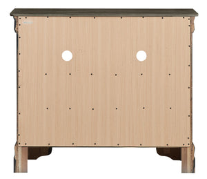 English Elm Louis Louis Phillipe G3105-TV Gray Media Chest — Traditional Carved Design, Dovetailed Drawers, Tarnish-Resist Hardware B078108186