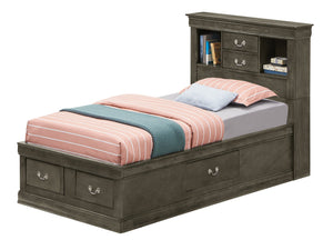English Elm Elegant Twin Storage Bed For Small Spaces - Stylish Gray With Ample Under-Bed Storage Solutions B078S00299