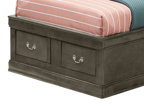 English Elm Elegant Twin Storage Bed For Small Spaces - Stylish Gray With Ample Under-Bed Storage Solutions B078S00299