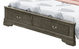 English Elm Elegant Gray Queen Storage Bed - Timeless Design With Ample Hidden Storage For Clutter-Free Spaces B078S00306