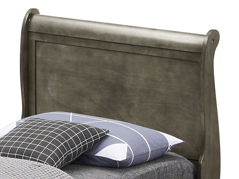 English Elm Elegant Twin Storage Bed In Gray - Timeless Design With Under-Bed Storage For Small Spaces & Durability B078S00307