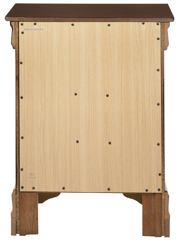 English Elm Louis Louis Phillipe G3125-3N 3-Drawer Nightstand Cappuccino — Traditional Carved Wood, Dovetailed Drawers, Tarnish-Resistant Hardware B078108195