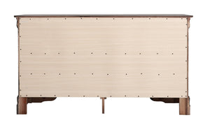 English Elm Louis Elegant 4-Drawer Chest with Carved Bases & English Dovetail Drawers, Tarnish-Resistant Hardware Cappuccino 37 L x 62 W x 20 H B078108197